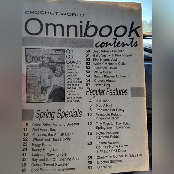 Vintage Crochet World Omnibook Magazine Spring 1988 - Picture 2 of 7